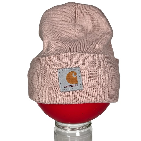 Carhartt Accessories - Carhartt Pink Beanie Hat Logo Skull Cap Warm Winter Knit Logo Ski